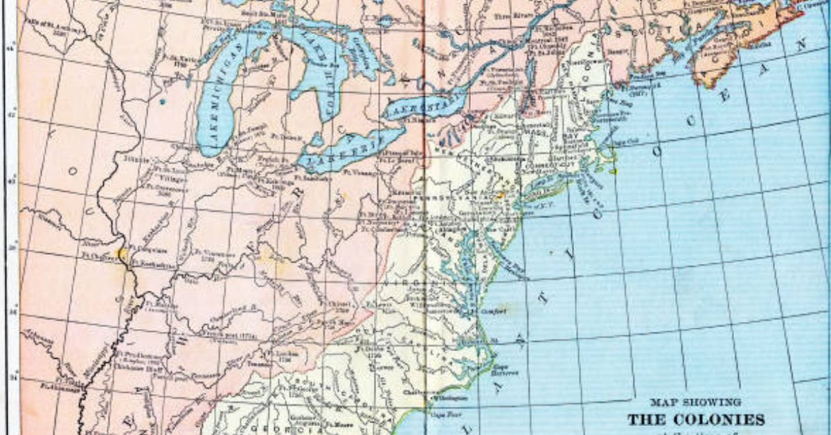 13 Colonies Map
