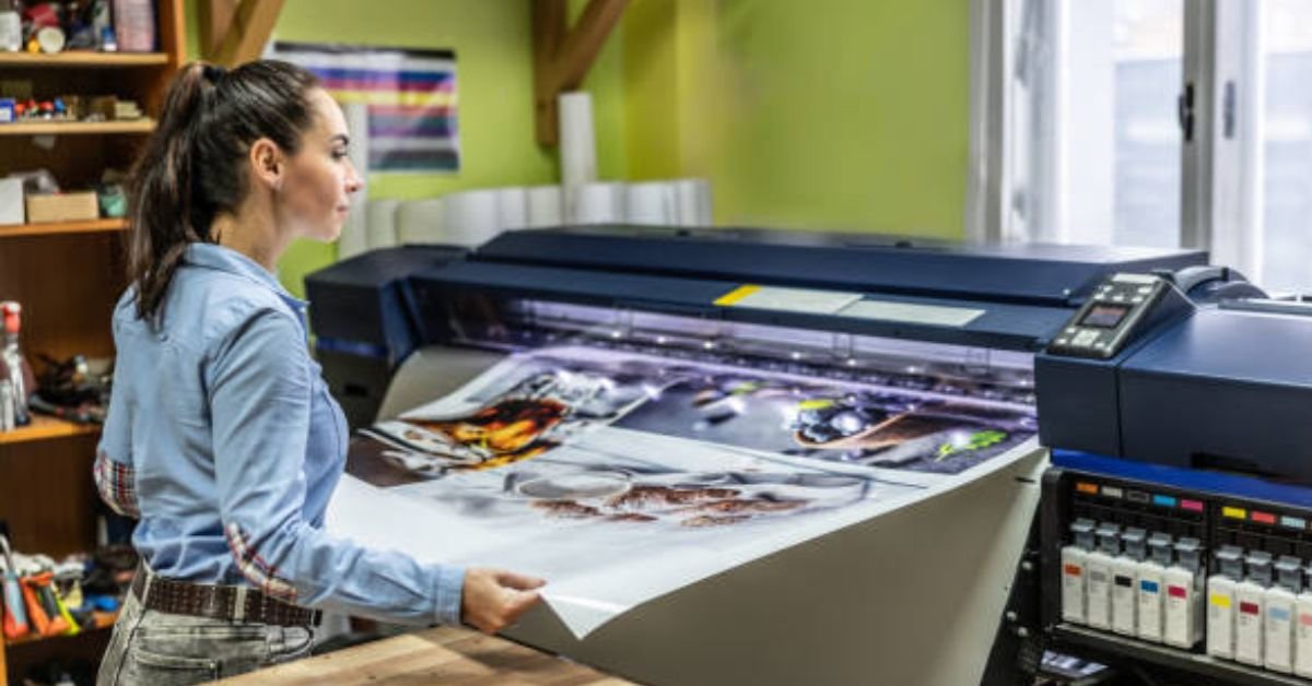 Printer test page with color grid