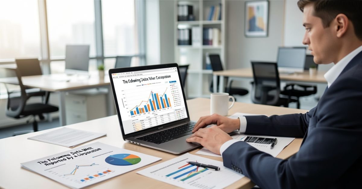 The Following Data Were Reported by a Corporation